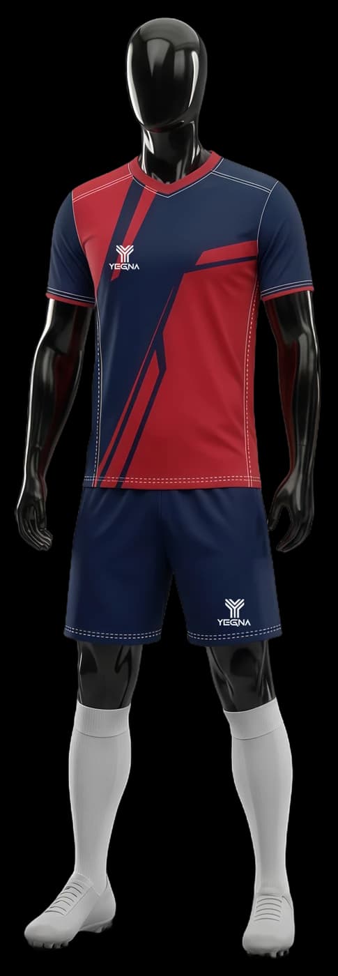 Navy and Crimson kit, front